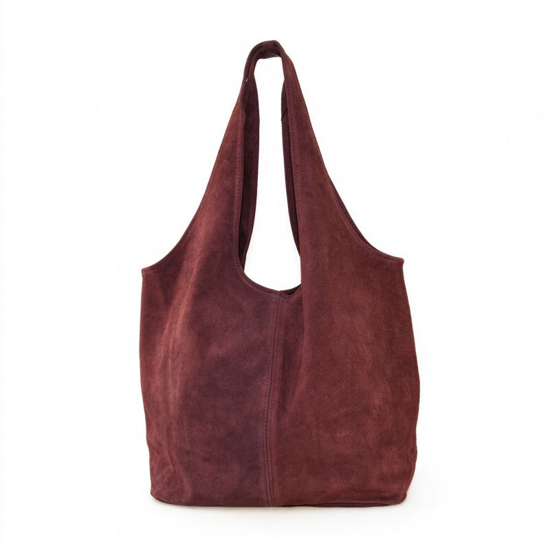 Borsa a spalla in camoscio
